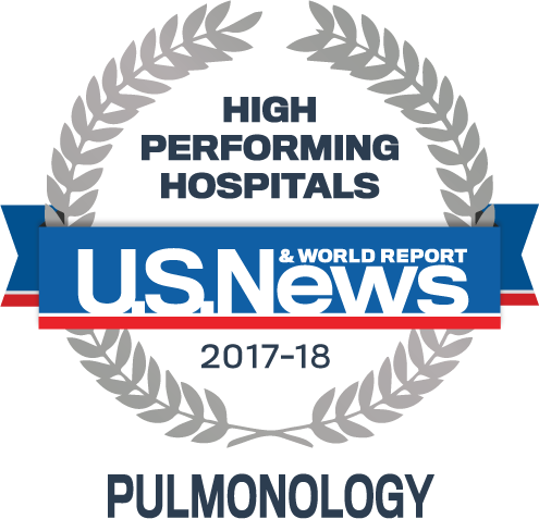U.S. News High Performing Hospital in Pulmonology Award Image