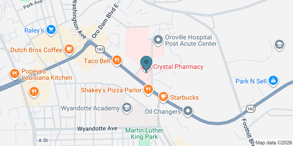 Map of Oroville Eye Associates