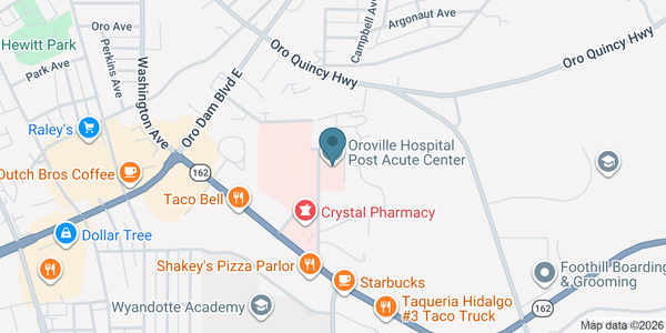 Map of Oroville Hospital Post Acute Center
