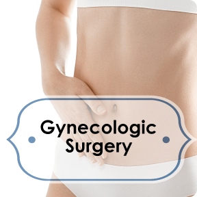 gynecologic surgery info button, bare female midrif